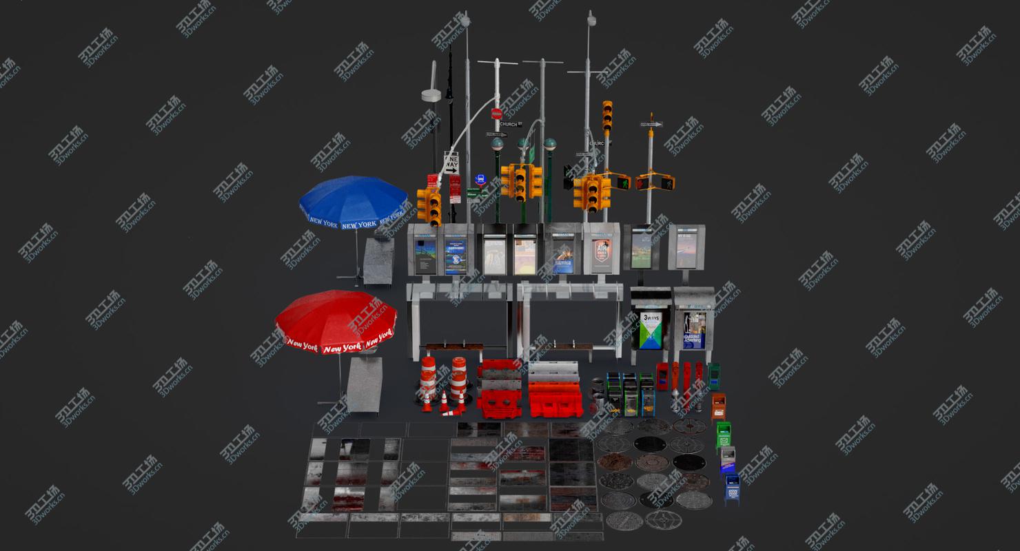 images/goods_img/202104091/Street Elements Set 3D model/3.jpg